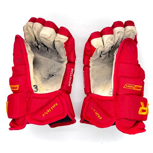Bauer Pro Series - Gants Pro Stock d'occasion (rouge/jaune)